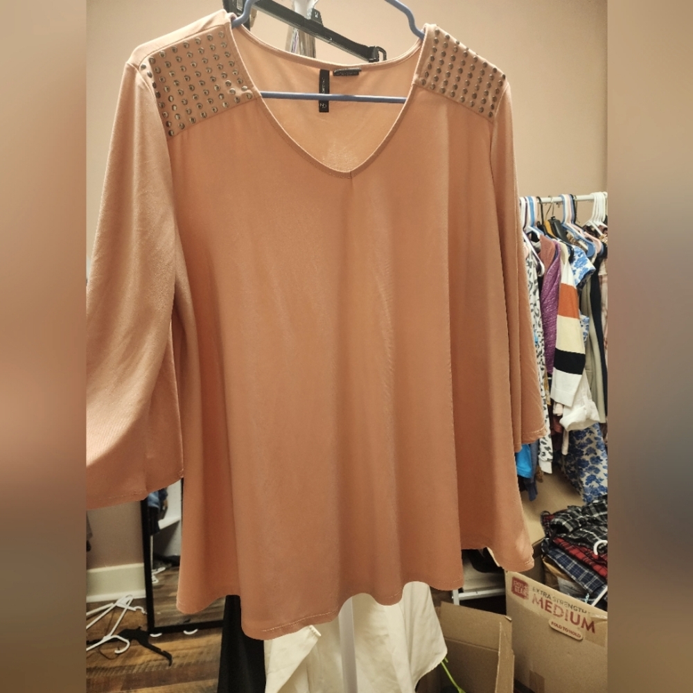 Studded Tan Women's Top